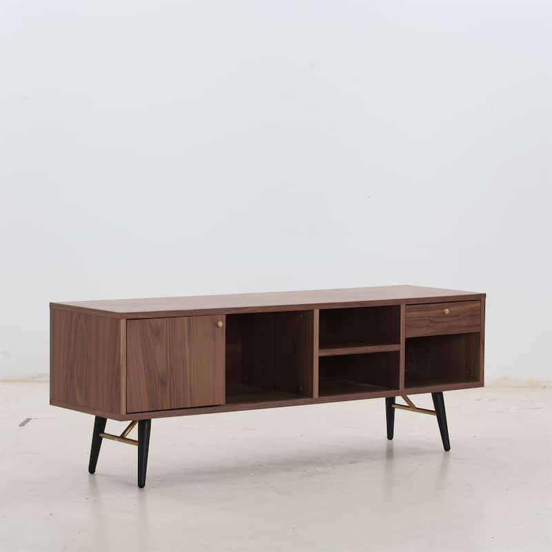 Wooden TV Low Profile Media Console Walnut Bed Bath & Beyond