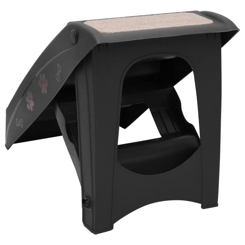 vidaXL Dog Stairs Foldable Dog Ramp Pet Stairs for High Bed Couch Car Sofa - 24.4" x 15.7" x 19.5"