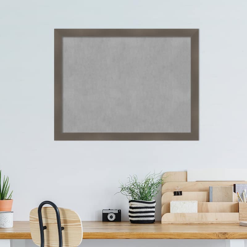 Amanti Art Edwin Clay Grey Framed Magnetic Board