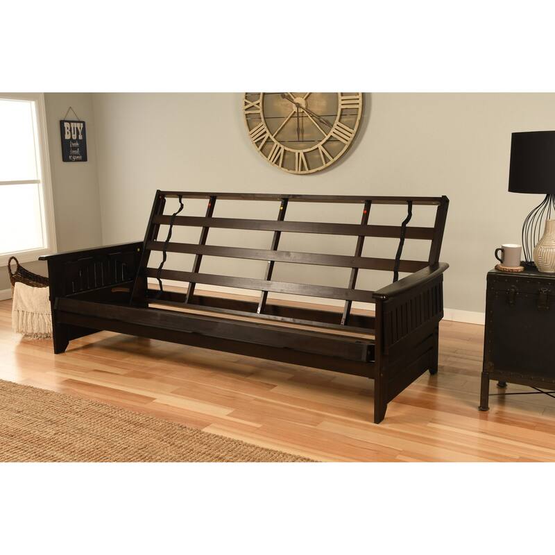 Somette Queen-size Futon Set in Espresso Finish with Suede Mattress