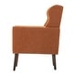 preview thumbnail 18 of 44, Linen Fabric Lounge Wingback Chairs Modern Accent Chair