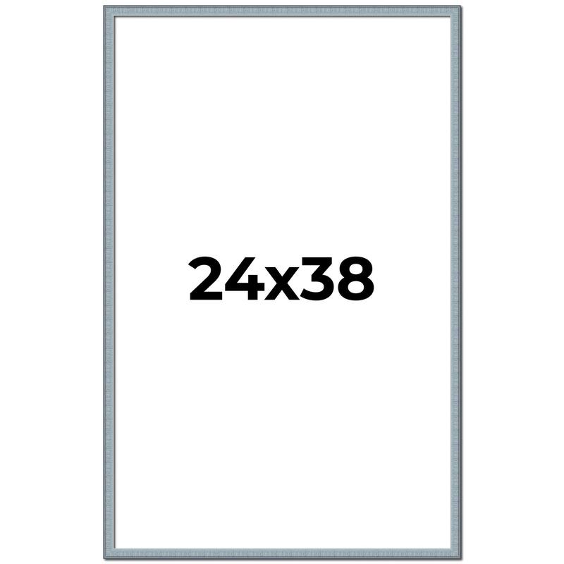 24x38 Frame Rustic Sky Blue Solid Wood Picture Frame | 0.75 Inch