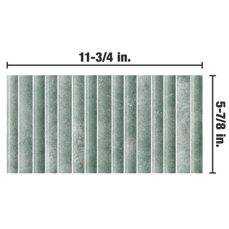 Merola Tile Rubik Aloe 5-7/8" x 11-3/4" Ceramic Wall Tile