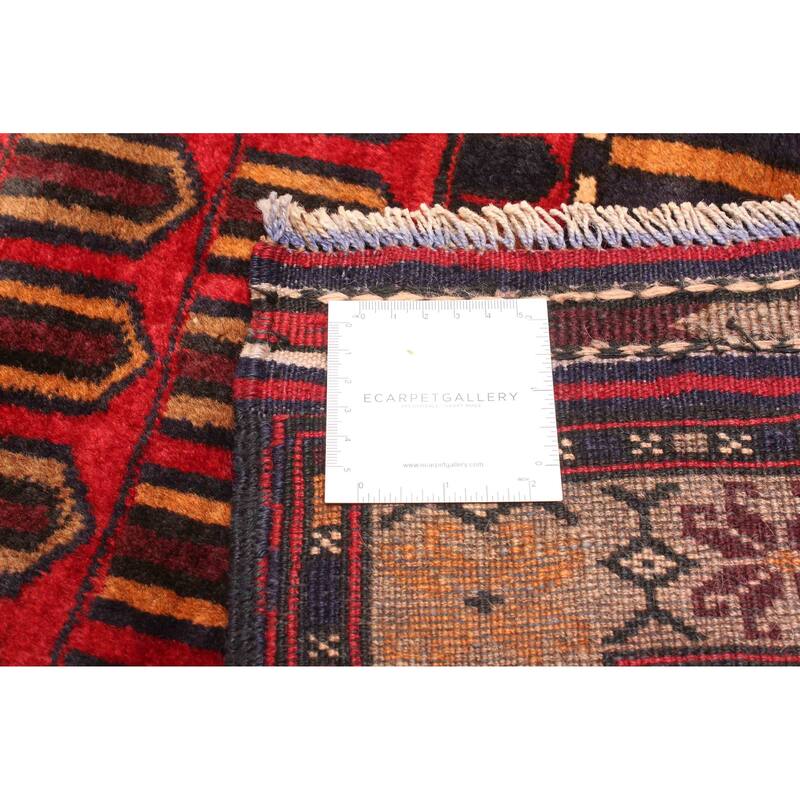ECARPETGALLERY Hand-knotted Teimani Red Wool Rug - 3'1 x 4'8