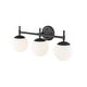 preview thumbnail 5 of 18, 3 Light Bathroom Vanity Light in Multiple Finishes with Opal Glass Shades