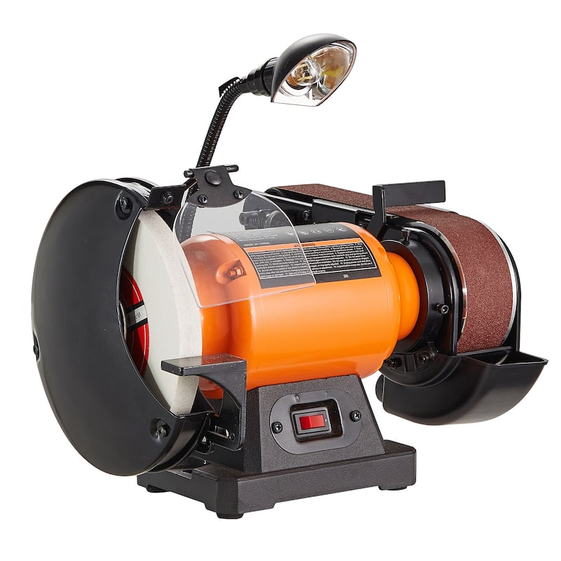 Belt Sander Induction Motor Cast Aluminum Worktable for Woodworking, Metalworking - 2.5AMP