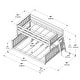 preview thumbnail 4 of 16, Max and Lily Twin over Full Low Bunk with Angled Ladder on End