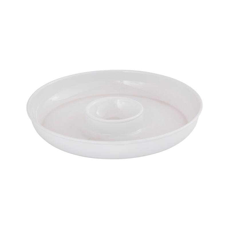 Elk Home Marquette White 12.25 Inch Wide Chip And Dip