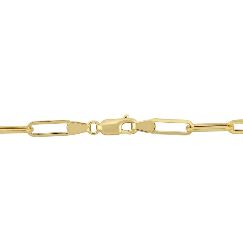 Miadora 4.3mm Polished Paperclip Chain Necklace in 14k Yellow Gold Yellow Gold-18 in