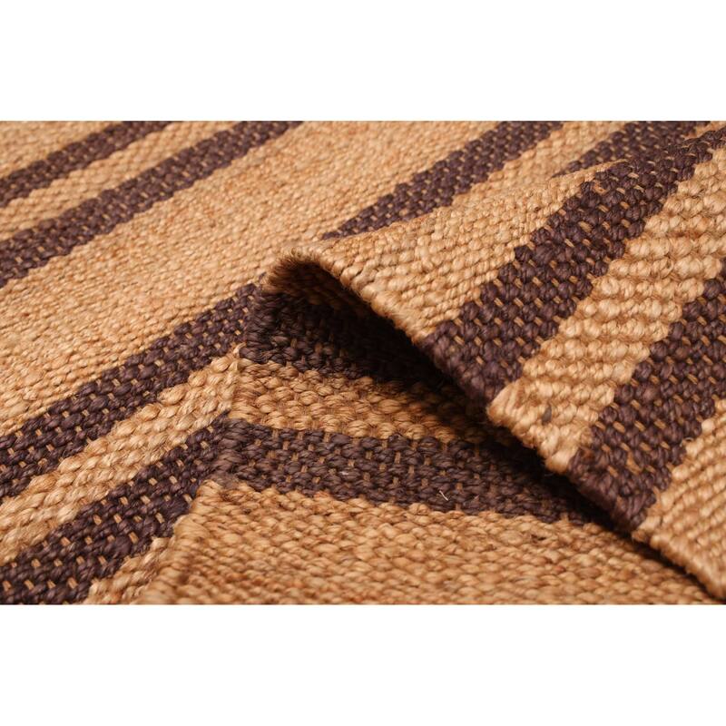 ECARPETGALLERY Flat-Weave Palas Denizli Tan Jute Kilim - 5'4 x 7'6