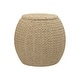 preview thumbnail 12 of 74, Household Essentials Handwoven Barrel Wicker Storage Basket Side Table - 17.0"L x 17.0"W x 19.0"H
