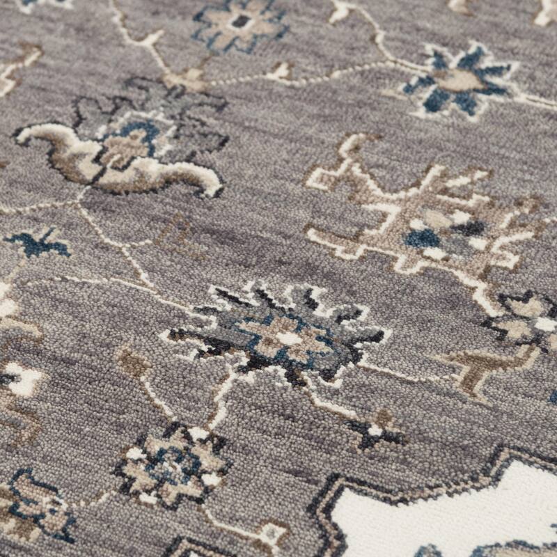 Alora Decor Greek Transitional Medallion Wool Area Rug