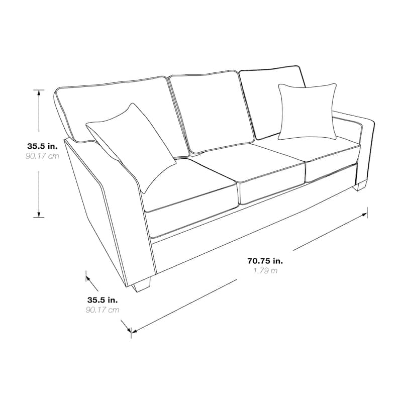 Copper Grove Sagarejo Sleek Contemporary 3-seat Sofa