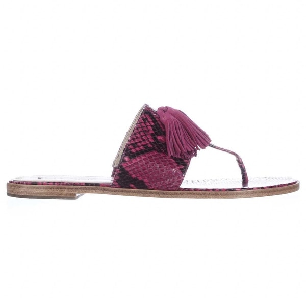 fuschia pink flat sandals