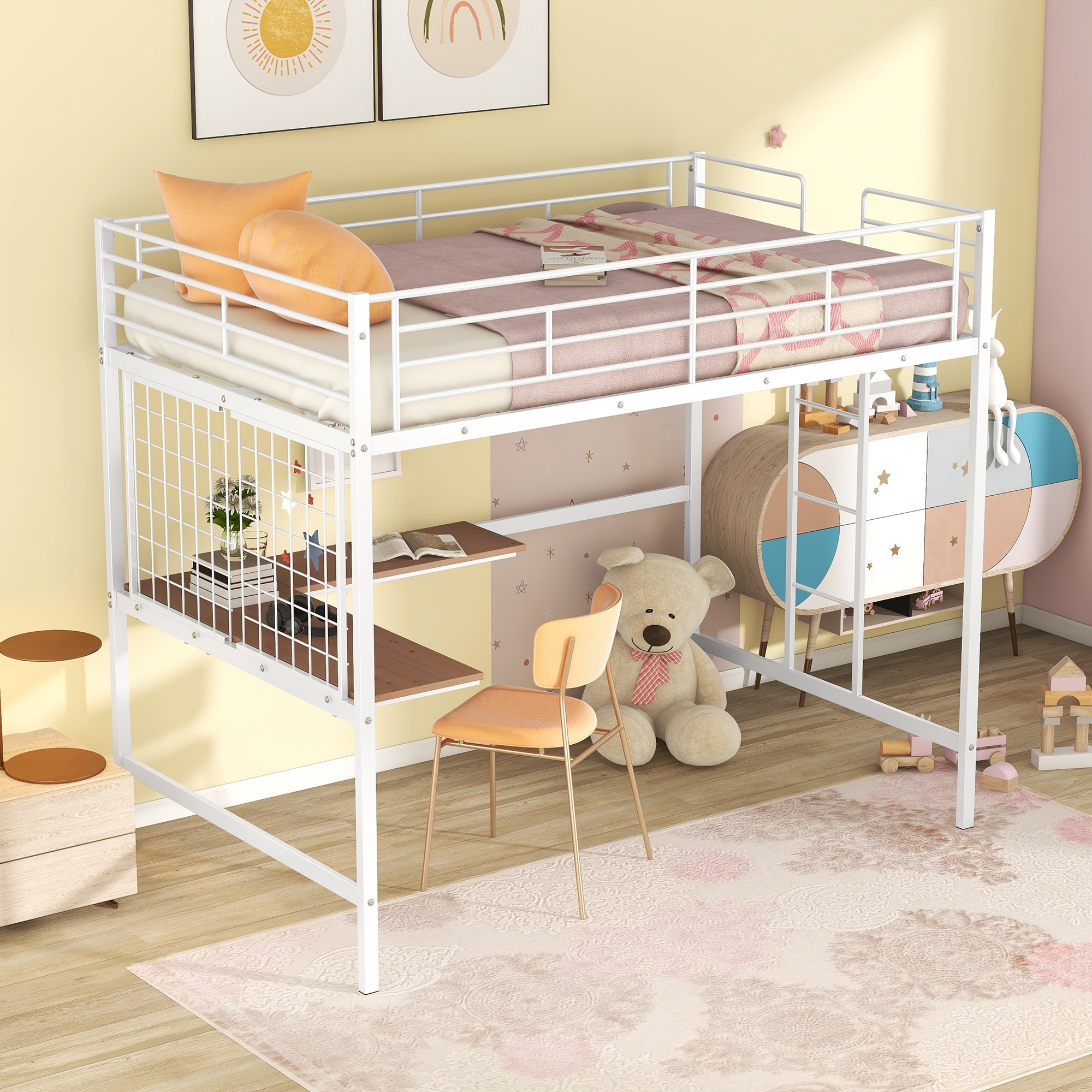 Metal full shop loft bed