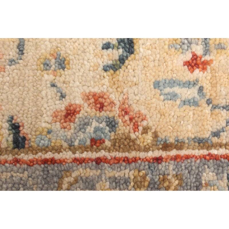 ECARPETGALLERY Hand-knotted Finest Oushak Tan Wool Rug - 2'2 x 4'4