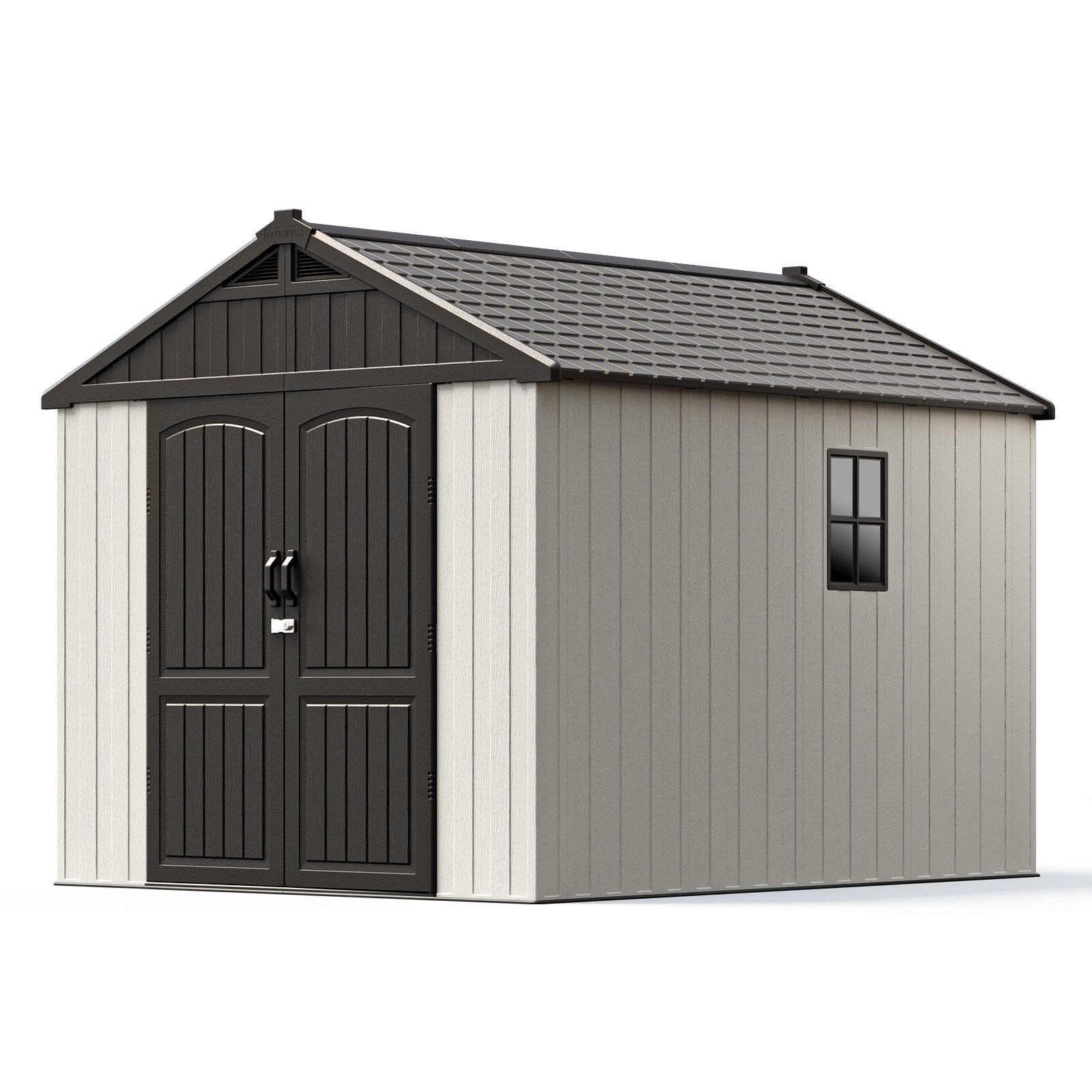 VEIKOUS 10'x6' Outdoor Storage Shed with Galvanized Steel Double Doors - 10×6