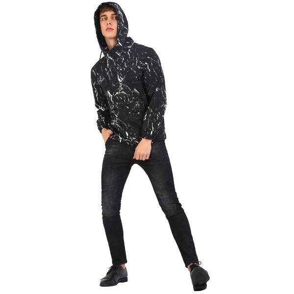 black and white paint splatter hoodie