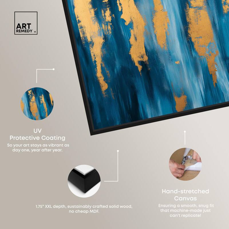 Dark Texture Golden Touch II Canvas by Art Remedy