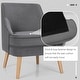 preview thumbnail 23 of 34, Costway Accent Chair Velvet Upholstered Single Sofa with Rubber Wood - 27'' x 25'' x 30''