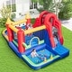 preview thumbnail 5 of 5, 9-in-1 Inflatable Bounce Castle with Waterslide Water Cannon for 3+