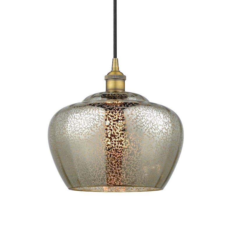 Innovations Lighting 616-1P-12-11-L Fenton Pendant Fenton 11" Wide - Brushed Brass / Mercury