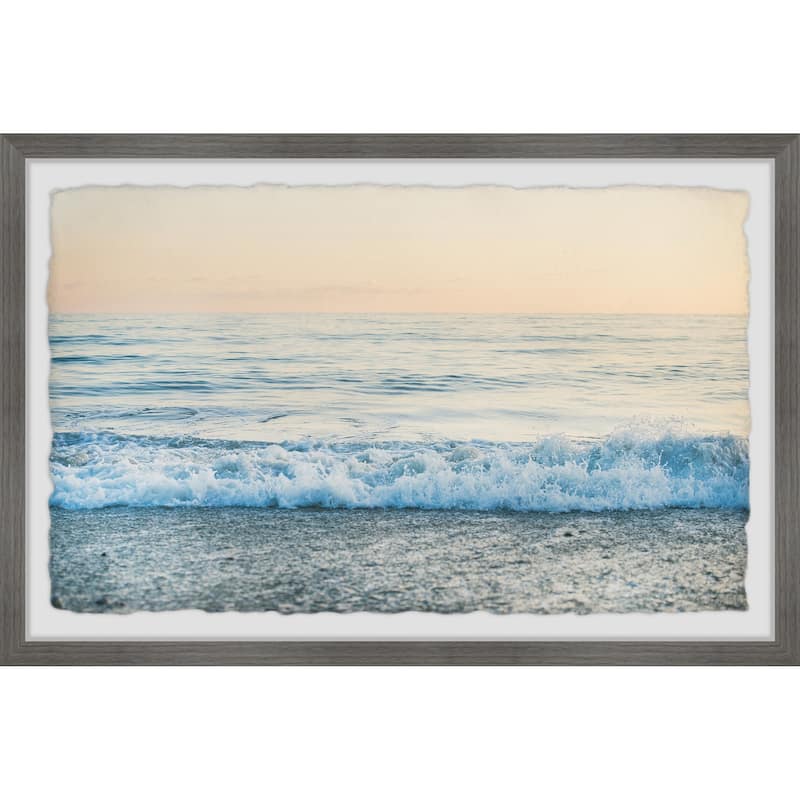 'Watching the Waves' Framed Painting Print