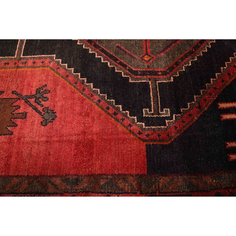 ECARPETGALLERY Hand-knotted Konya Anatolian Black, Red Wool Rug - 4'5 x 9'8