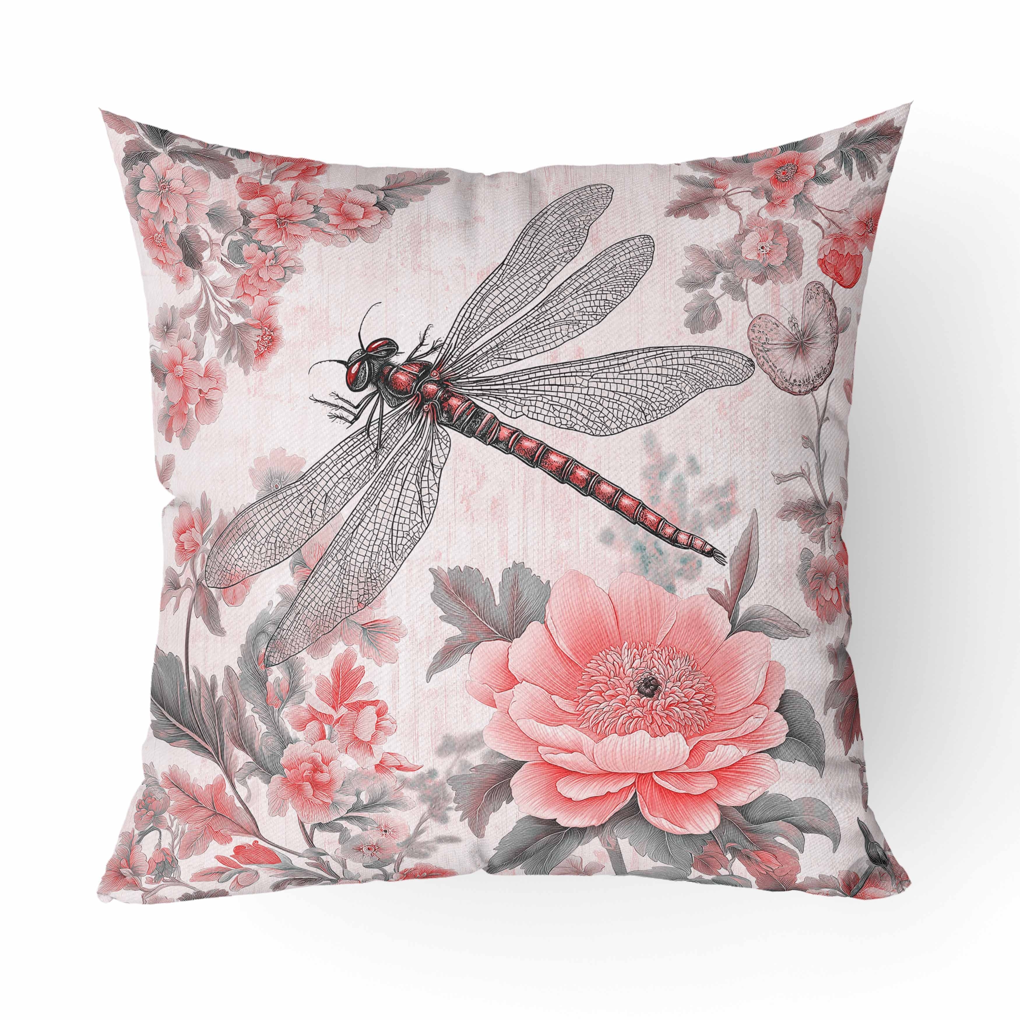 Elegant Dragonfly Indoor/Outdoor Pillow 16x16