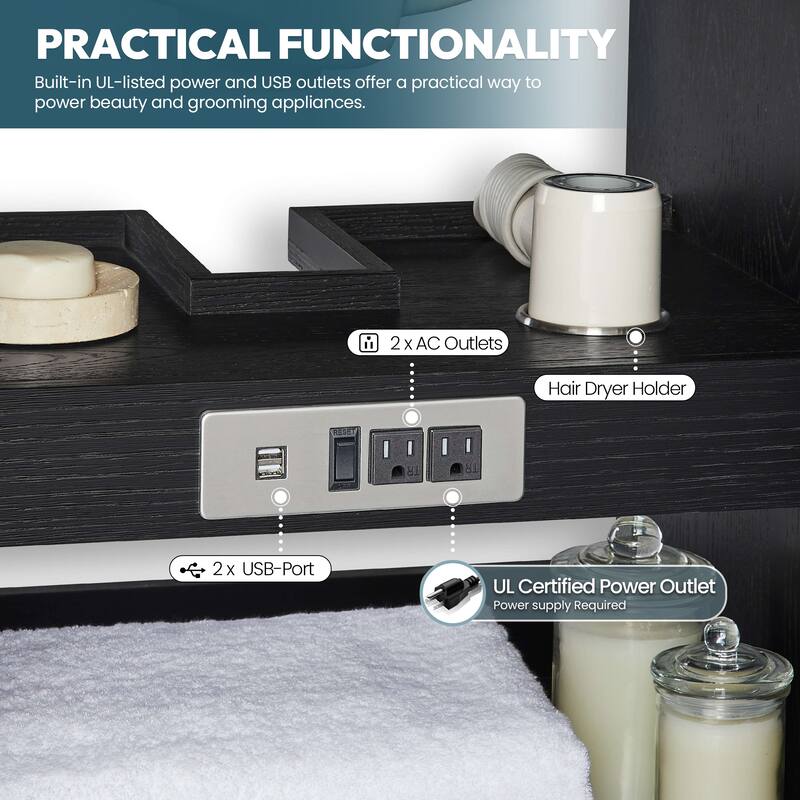 Gara Single Bath Vanity with Composite Stone Top without Mirror