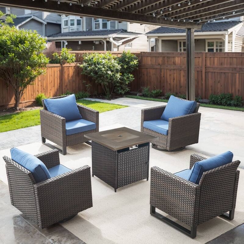 Gymojoy Outdoor Fire Pit Conversation Set, Patio Furniture with Cushions