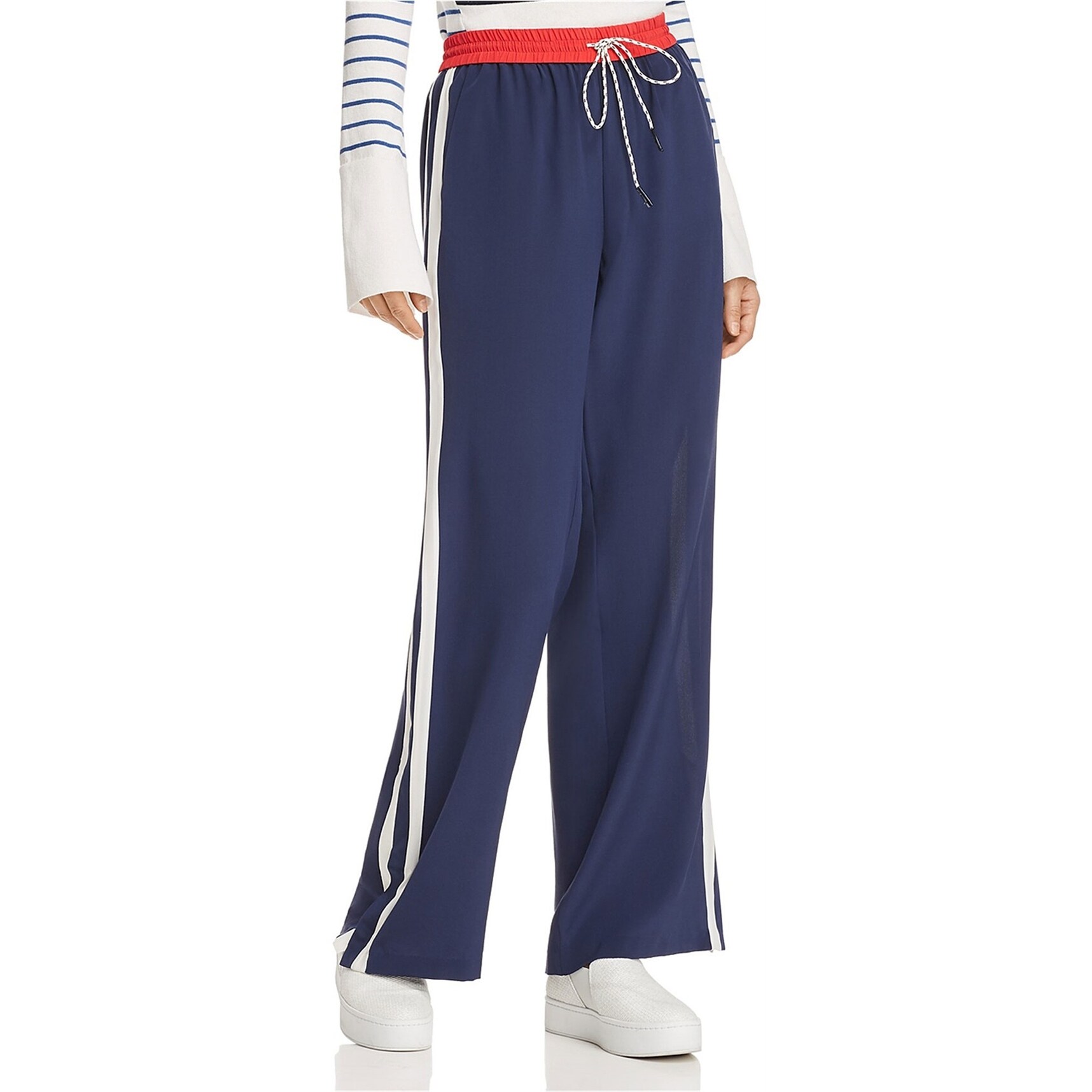 track pants with stripe womens