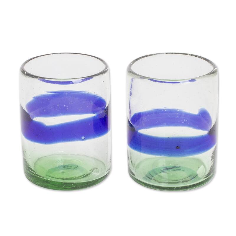 Novica Handmade Pacifico Handblown Juice Glasses (Pair)