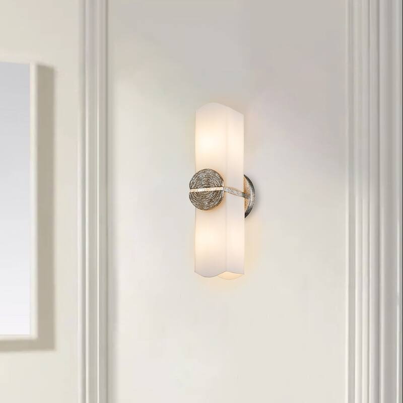 Elan Silver 2 Light Sconce - 5 x 4.75 x 16.5