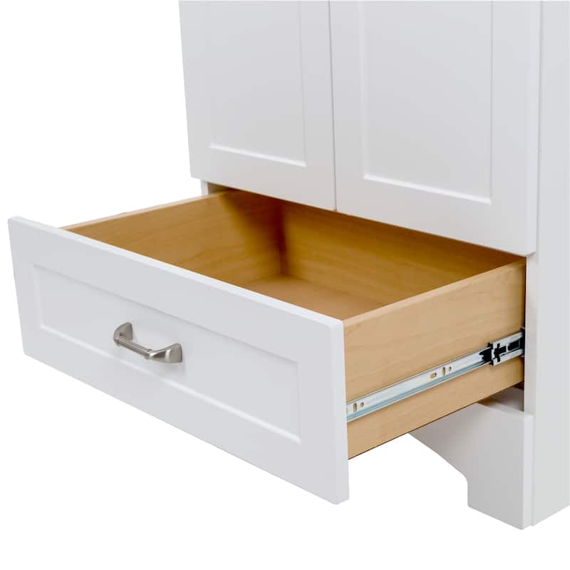 Spring Mill Cabinets Emlyn 24.5" Bathroom Vanity With Drawer and White Sink Top