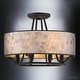 preview thumbnail 3 of 6, Luxury Moroccan Semi-Flush Ceiling Light, 11.5"H x 15.75"W, with Craftsman Style, Parisian Bronze Finish