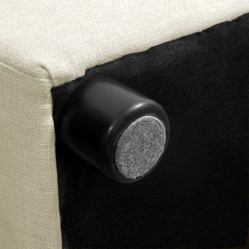 Subrtex Upholstered Storage Ottoman Bench for Living Room Bedroom