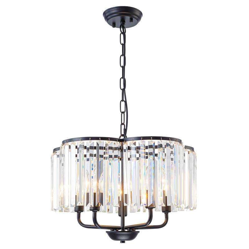 Starsky Modern Luxury Flower-Shaped 5-Light Crystal Chandelier