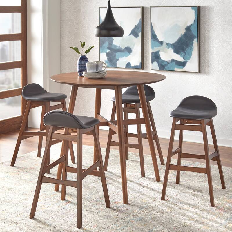 Simple Living 5-piece Axel Mid-Century Pub Set - Black