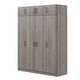 preview thumbnail 20 of 18, Large Floor Organizer with 4-Door Wardrobe with Drawer and Top Cabinet