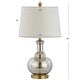 preview thumbnail 10 of 35, Edward 25" Glass LED Table Lamp, Mercury Silver/Brass Gold (Set of 2) by JONATHAN Y