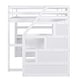 preview thumbnail 8 of 8, Loft Bed with Desk and Shelves,Full Size Wooden Bed Frame w2 Drawers,Storage Staircase & Full-Length Guardrail for Bedroom,White