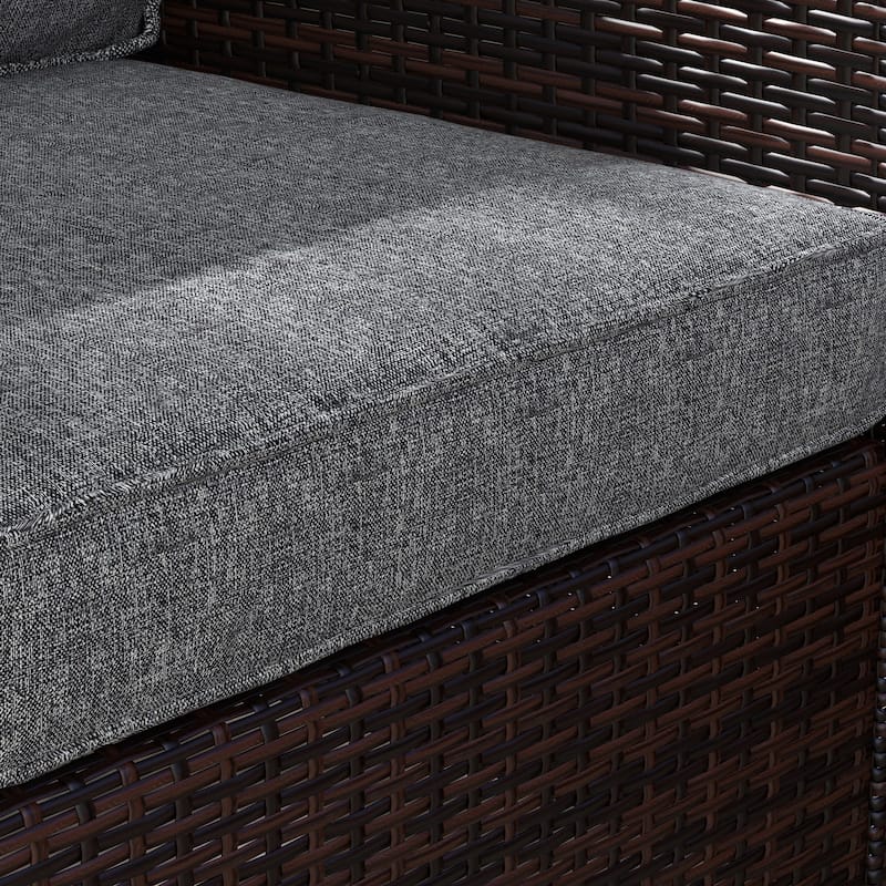 Outsunny 4-Piece Patio Chair Cushion and Back Pillow Set, Seat Replacement Patio, Cushions Set for Outdoor Garden Furniture