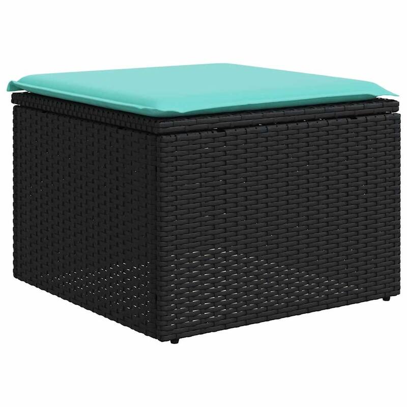 vidaXL Patio Sofa Set with Cushions Outdoor Furniture 9 Piece Poly Rattan - 24.4x 24.4x 27.2