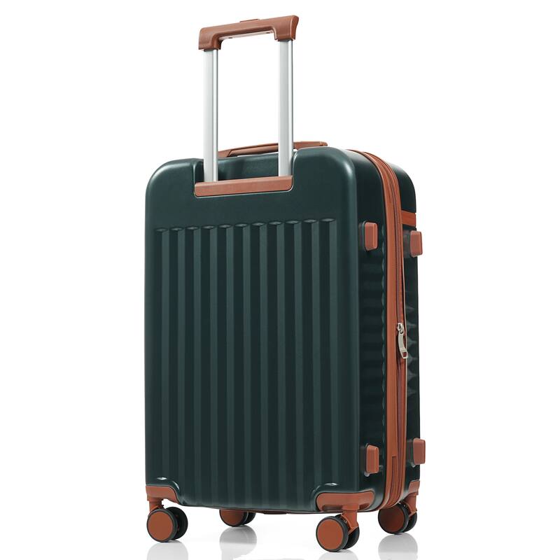 Luggage Set of 3, 20inch with USB Port, front opening design Airline Certified Carry on Luggage, ABS Hard Shell Luggage