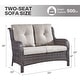 preview thumbnail 12 of 58, Gymojoy Outdoor High-back Wicker Loveseat Sofa For Home Garden