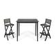 preview thumbnail 4 of 38, Polaris 45-inch 3-piece Outdoor Bar Table Set by Christopher Knight Home
