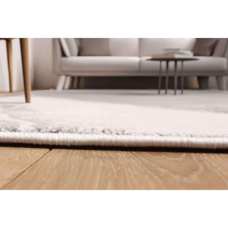 ECARPETGALLERY Machine Made Dove Grey Area Rug