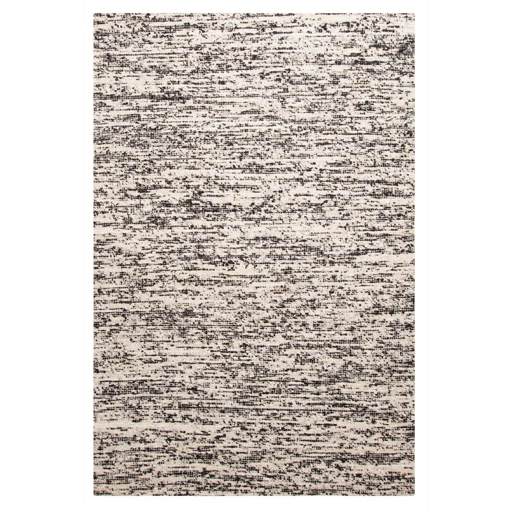 ECARPETGALLERY Braid weave Sienna Black Wool Rug - 6'1 x 9'0