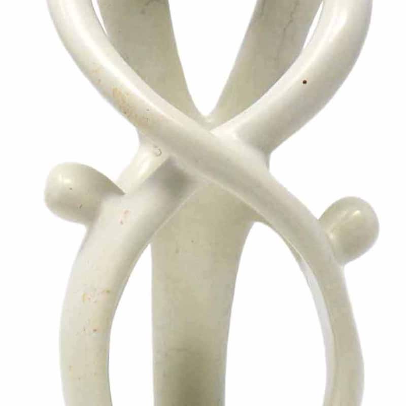 Soapstone Family Sculpture: Natural Stone
